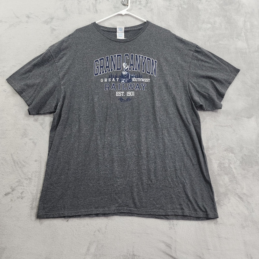 Vintage Grand Canyon Railway Shirt Mens 2XL Gray Delta Pro Weight Graphic Tee